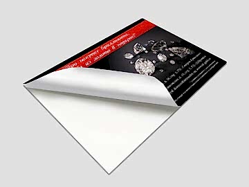 На самоклеящейся бумаге